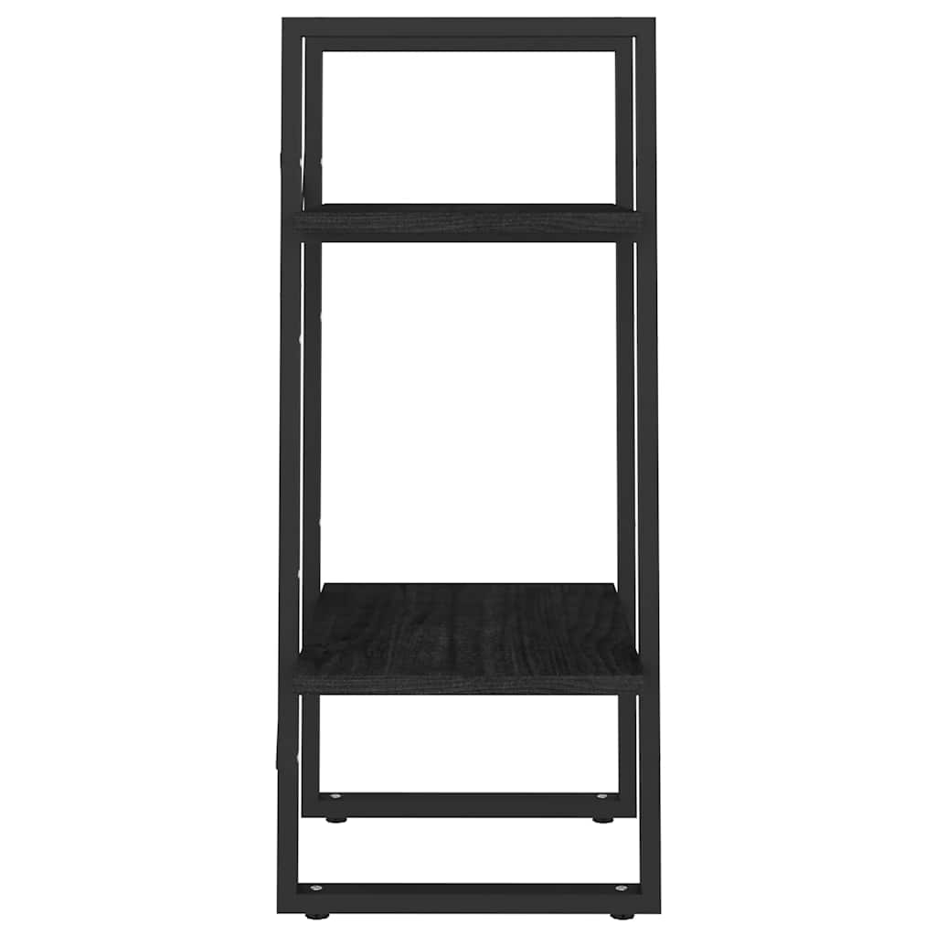Ormarić za knjige s 2 razine crni 40 x 30 x 70 cm od borovine