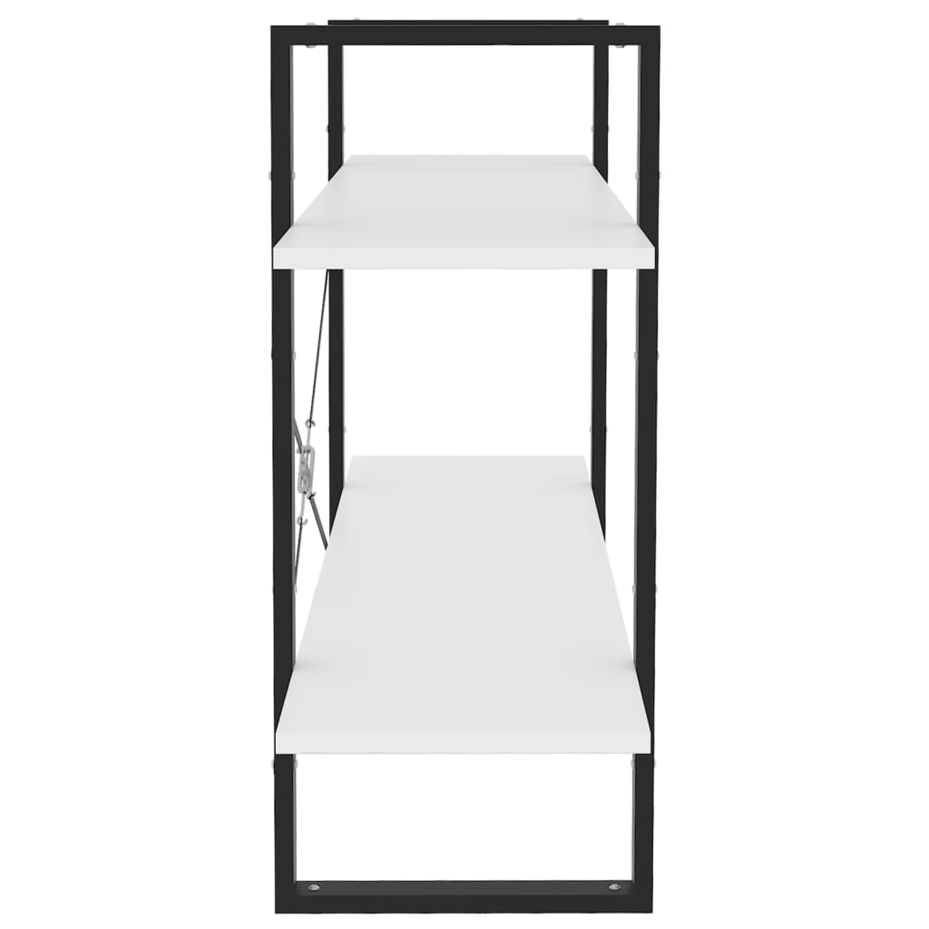 Ormarić za knjige s 2 razine bijeli 100 x 30 x 70 cm drveni
