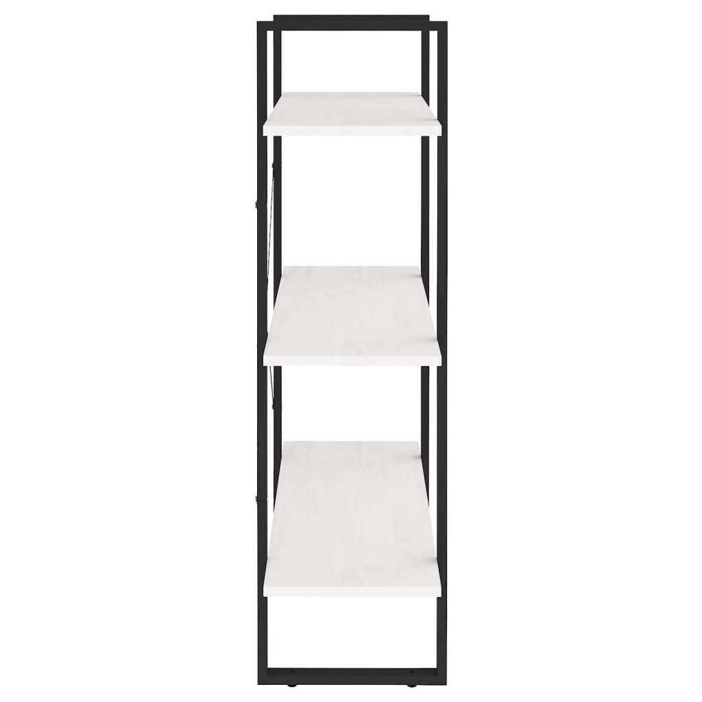 Ormarić za knjige s 3 razine bijeli 80x30x105 cm od borovine