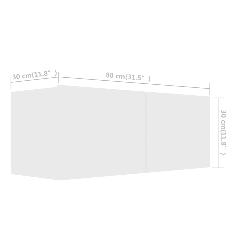 TV ormarići 4 kom bijeli 80 x 30 x 30 cm od konstruiranog drva