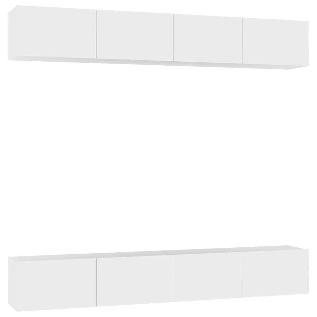 TV ormarići 4 kom bijeli 100 x 30 x 30 cm od konstruiranog drva