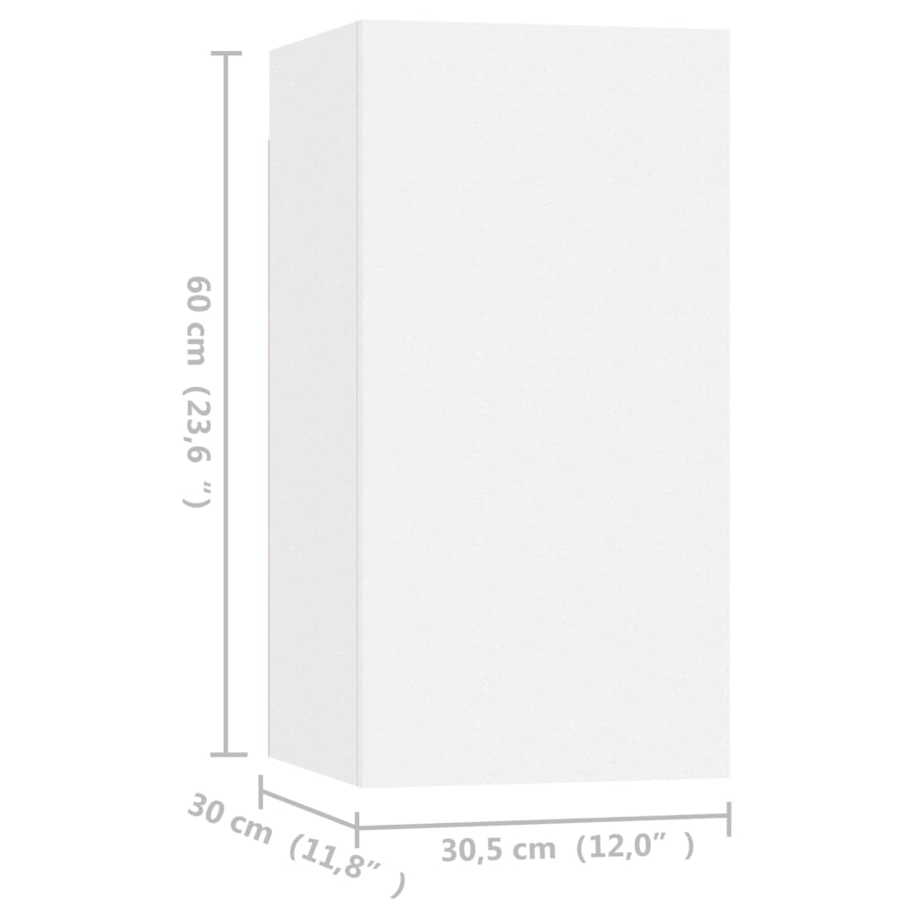 TV ormarići 4 kom bijeli 30,5 x 30 x 60 cm konstruirano drvo