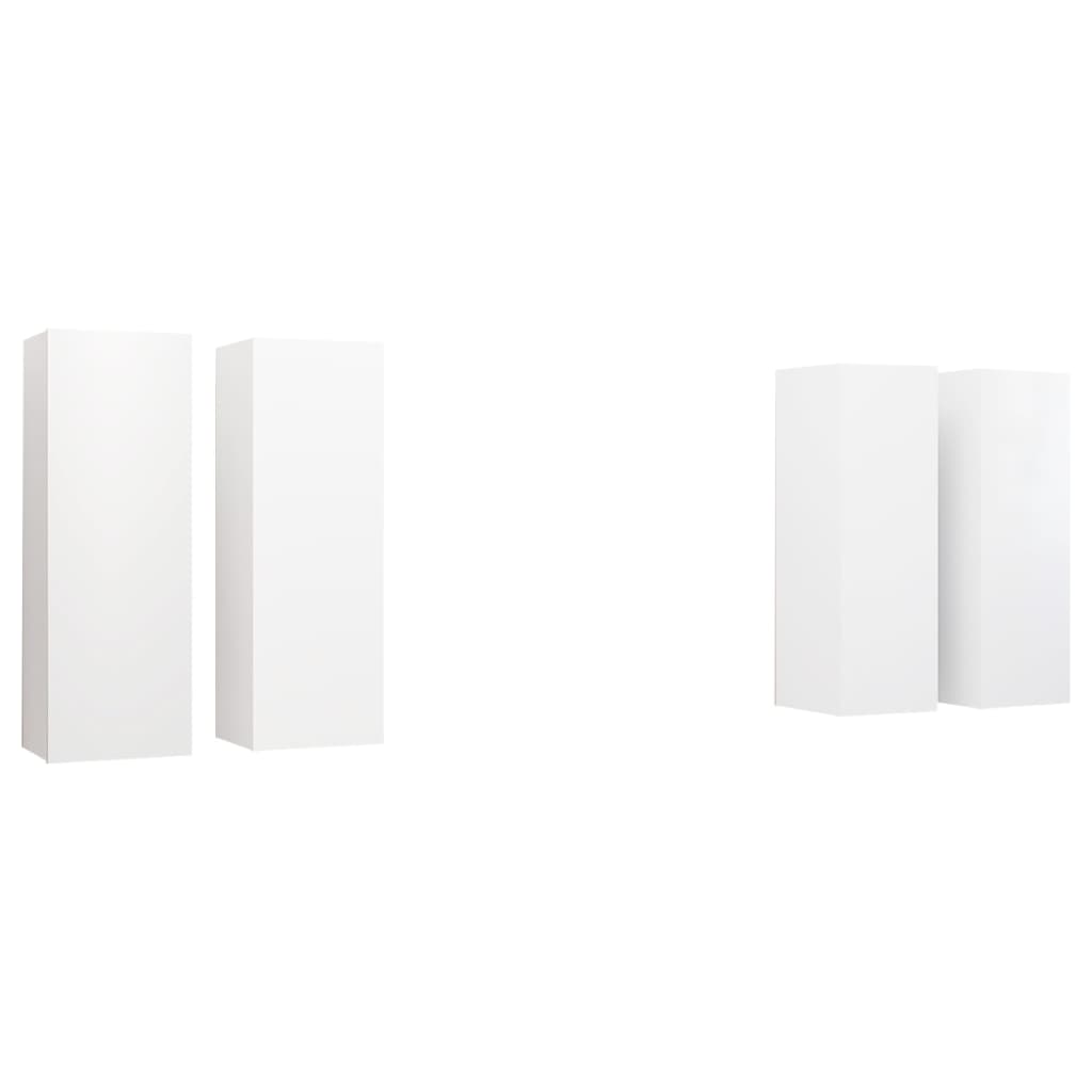TV ormarići 4 kom bijeli 30,5 x 30 x 90 cm konstruirano drvo