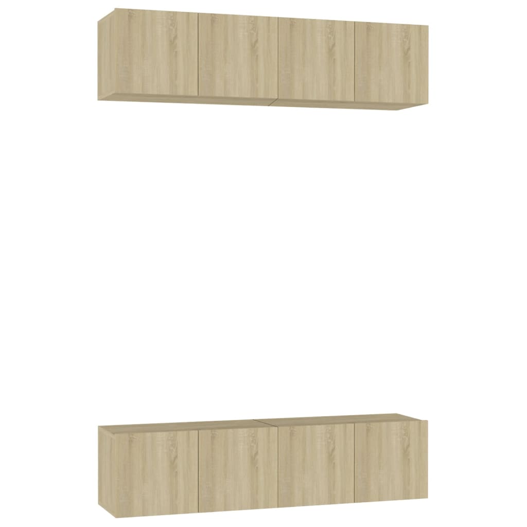 TV ormarići 4 kom boja hrasta 60 x 30 x 30 cm konstruirano drvo