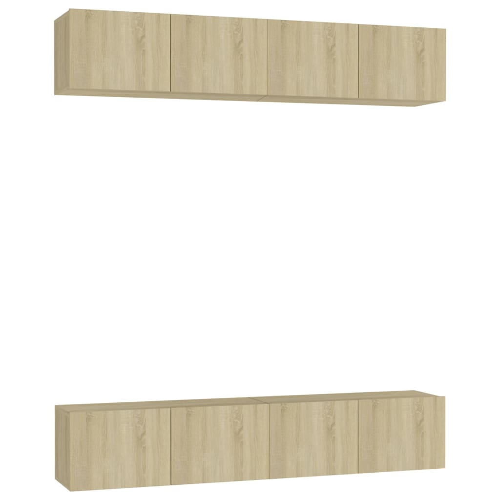 TV ormarići 4 kom boja hrasta sonome 80 x 30 x 30 cm drvena