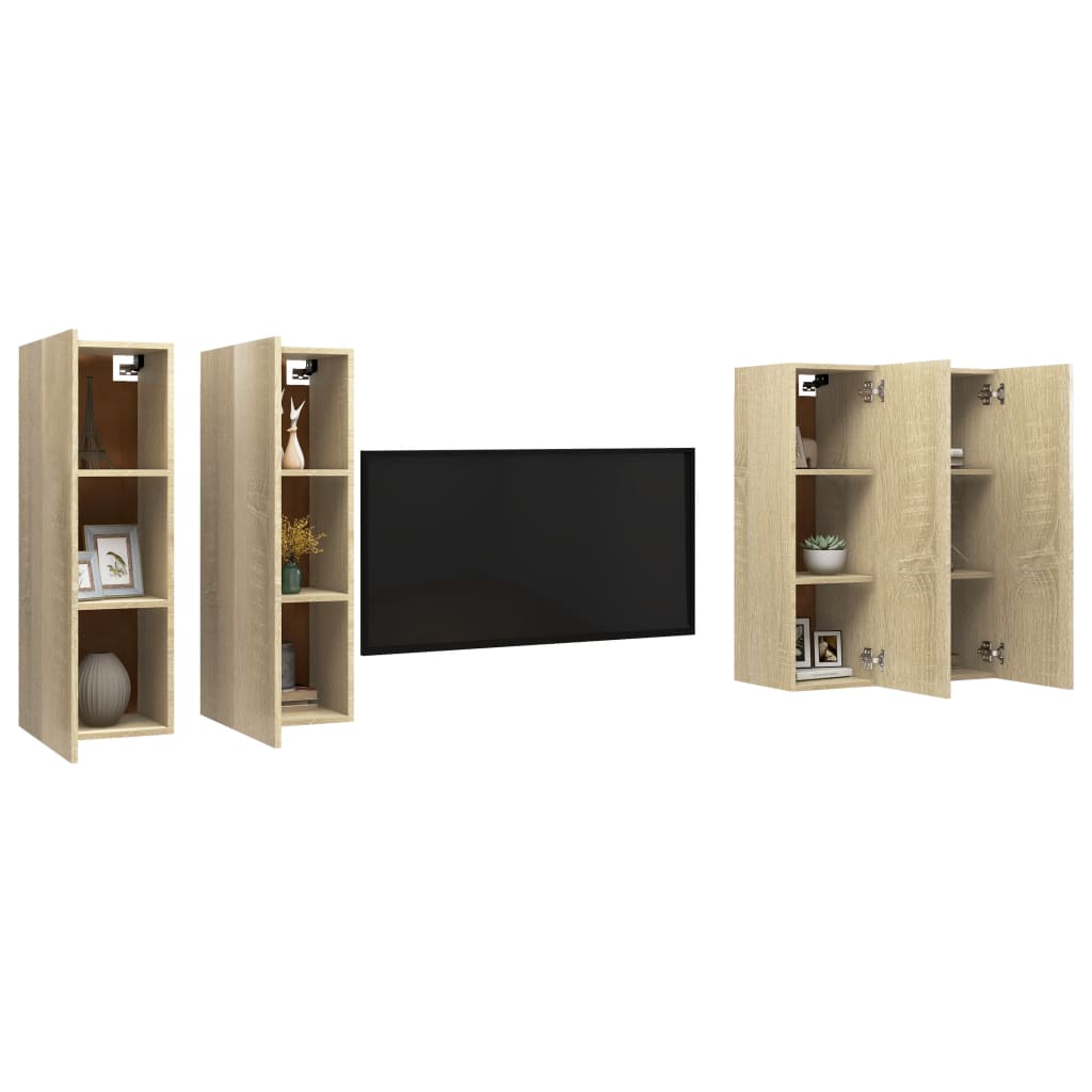 TV ormarići 4 kom boja hrasta 30,5x30x90 cm konstruirano drvo