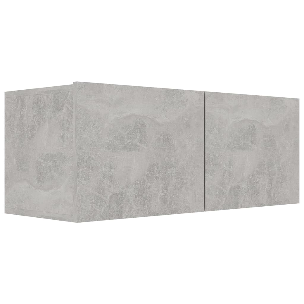 4-dijelni set TV ormarića siva boja betona konstruirano drvo