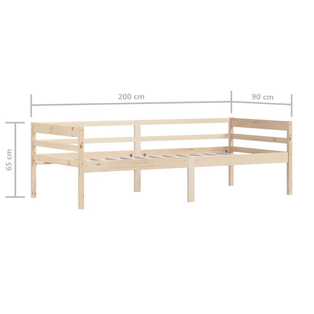 Okvir za krevet od masivne borovine 90 x 200 cm