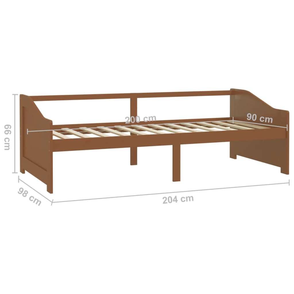 Trosjed / dnevni ležaj boja meda 90x200 cm od masivne borovine