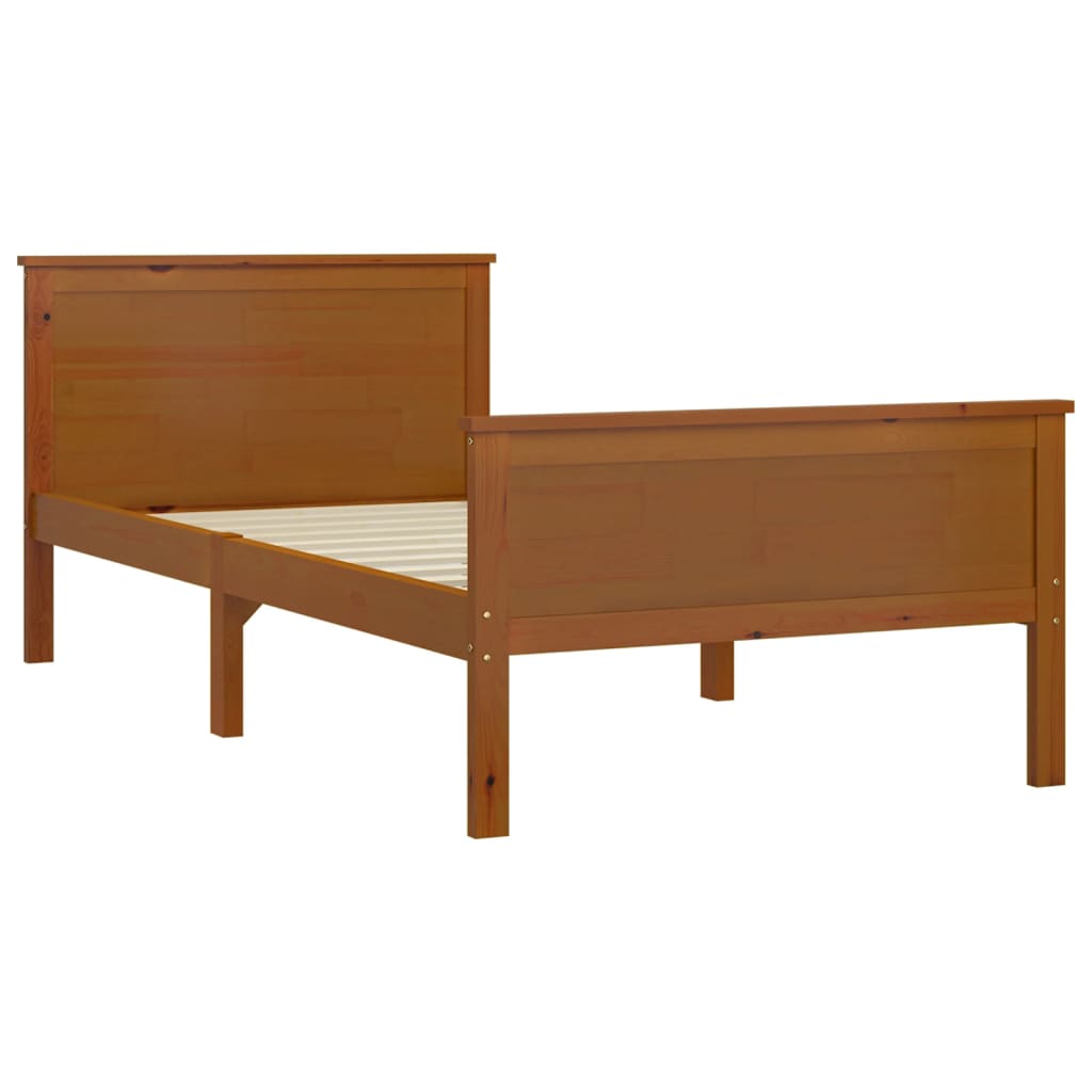 Okvir za krevet od masivne borovine boja meda 100 x 200 cm