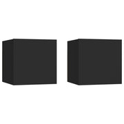 Noćni ormarići 2 kom crni 30,5 x 30 x 30 cm konstruirano drvo