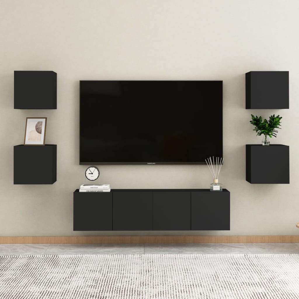 Noćni ormarići 2 kom crni 30,5 x 30 x 30 cm konstruirano drvo
