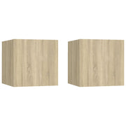 Noćni ormarić 2 kom boja hrasta 30,5x30x30 cm konstruirano drvo