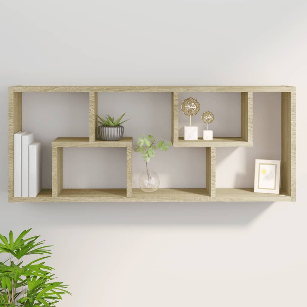 Zidna polica boja hrasta sonome 36x16x90 cm konstruirano drvo