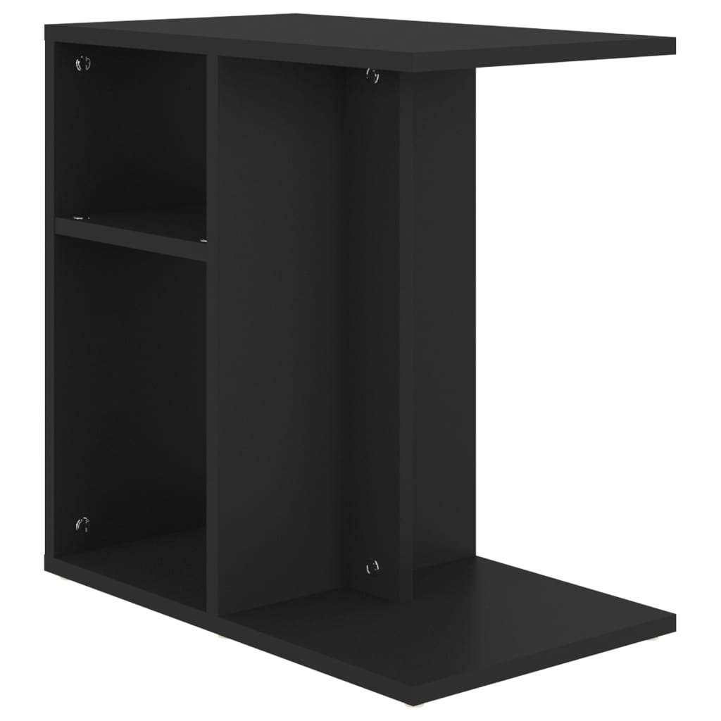 Bočni stolić crni 50 x 30 x 50 cm od konstruiranog drva