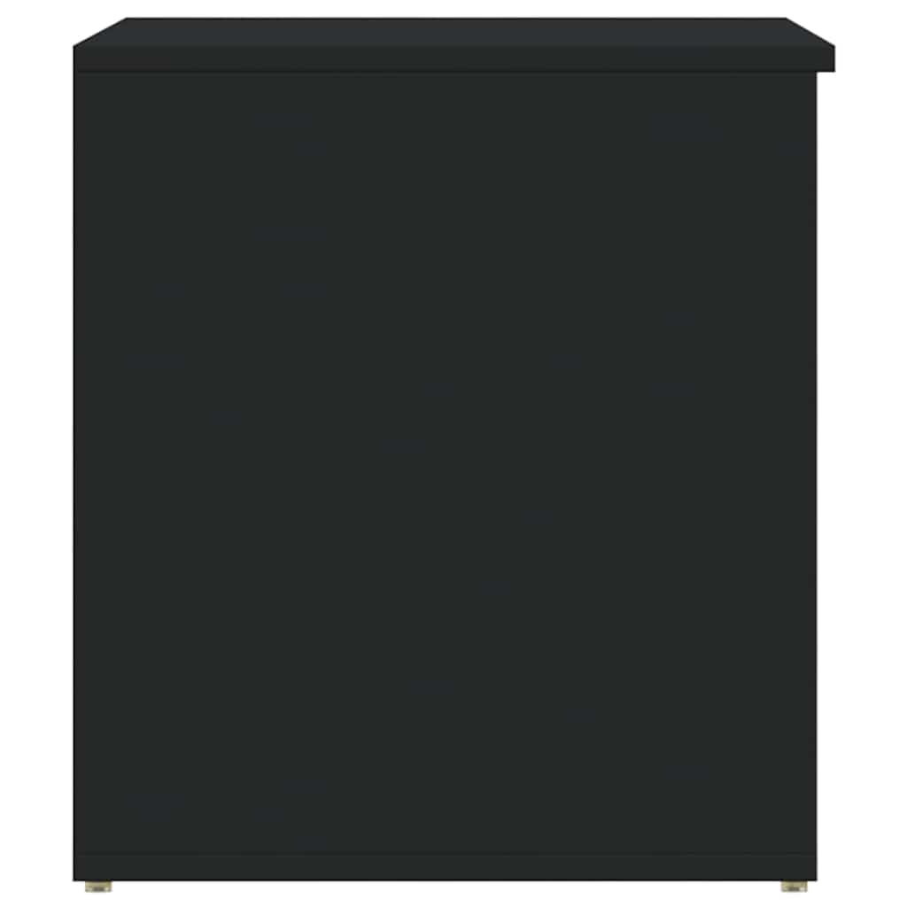 Škrinja za pohranu crna 84 x 42 x 46 cm od konstruiranog drva