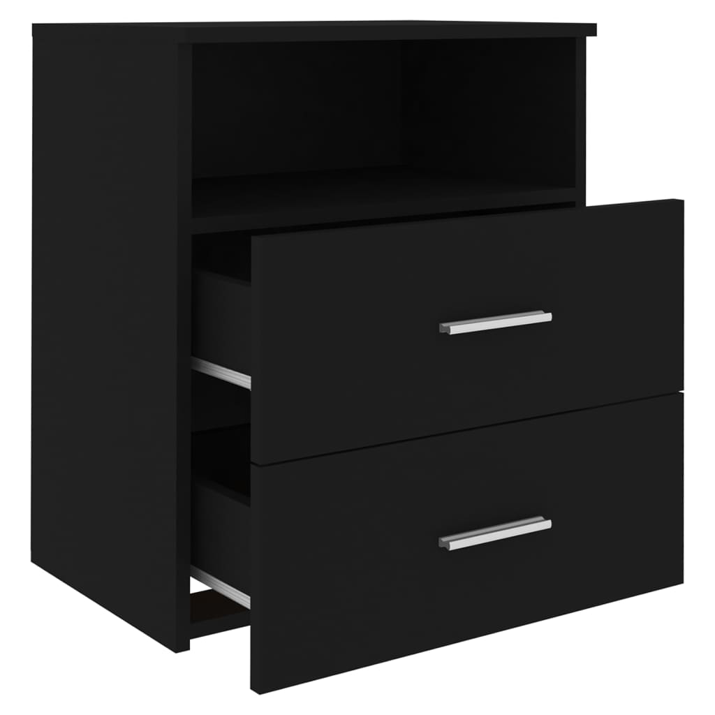 Noćni ormarići 2 kom crni 50 x 32 x 60 cm