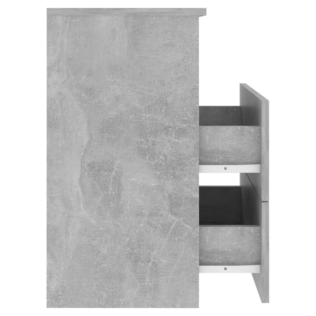 Noćni ormarići 2 kom siva boja betona 50 x 32 x 60 cm