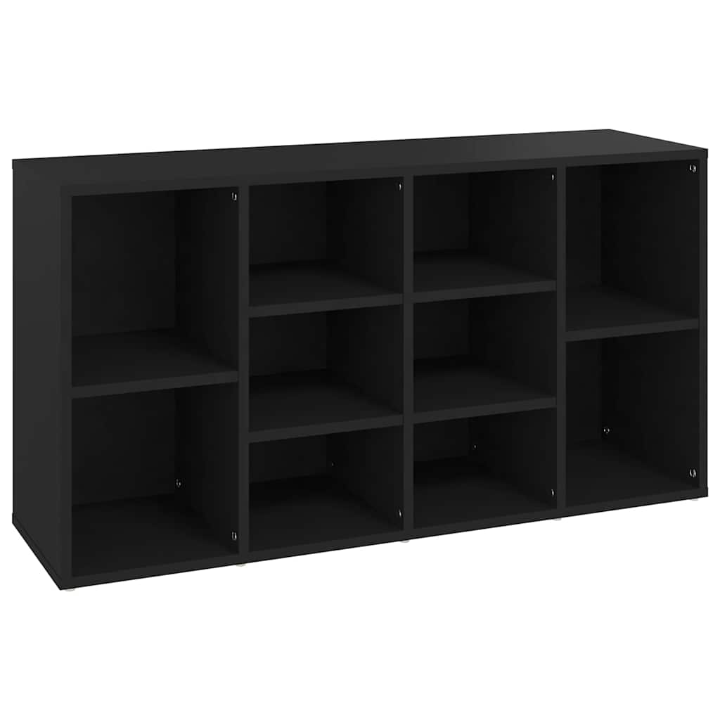 Klupa za cipele crna 103 x 30 x 55 cm od konstruiranog drva