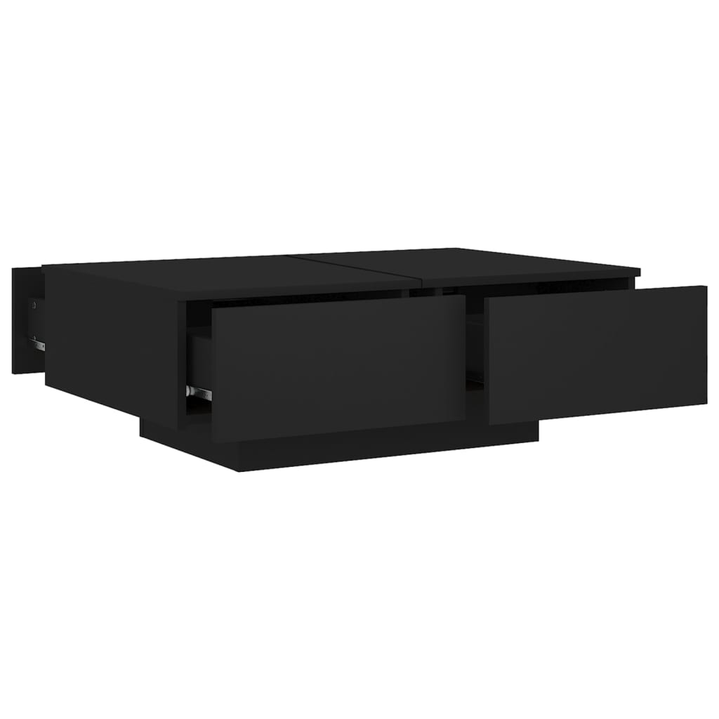 Stolić za kavu crni 90 x 60 x 31 cm od konstruiranog drva