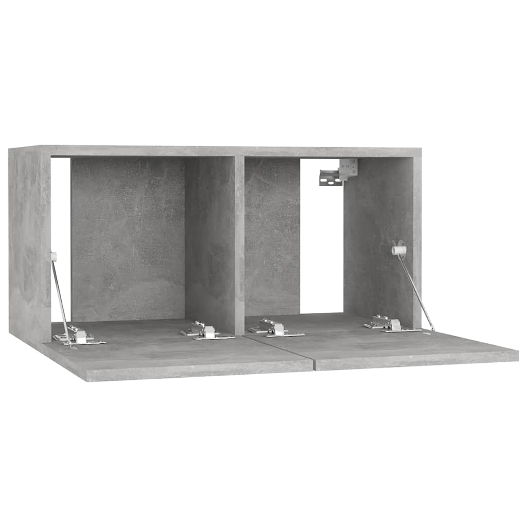 Viseći TV ormarići 3 kom siva boja betona 60 x 30 x 30 cm