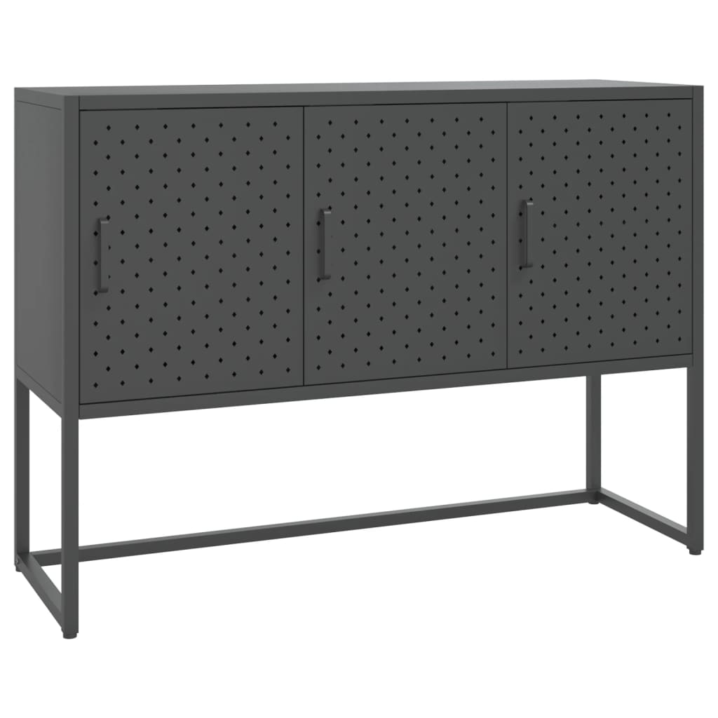 Komoda antracit 105 x 35 x 75 cm čelična