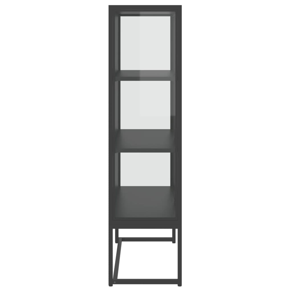 Visoka komoda antracit 80x35x135 cm od čelika i kaljenog stakla