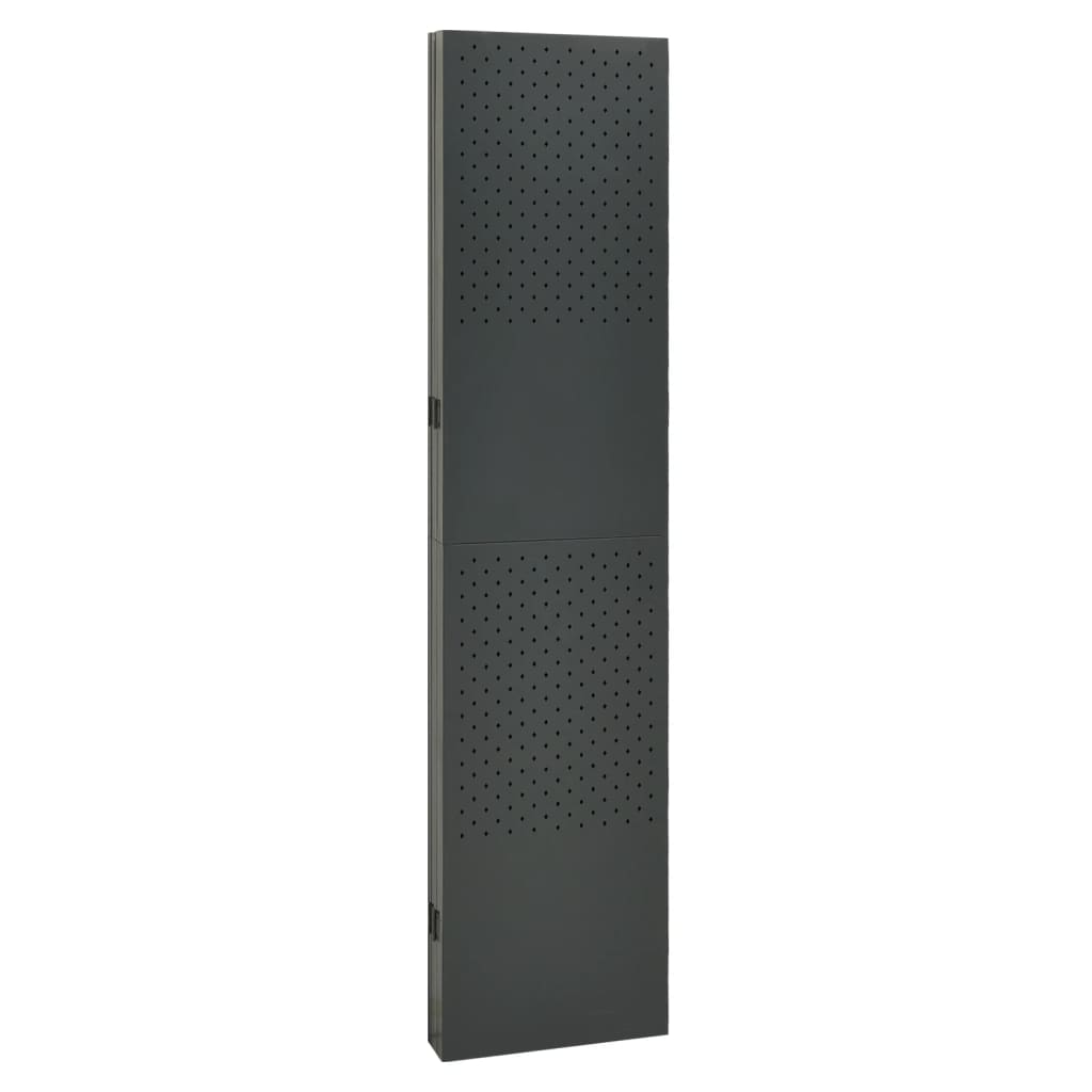 Sobna pregrada s 5 panela antracit 200 x 180 cm čelična