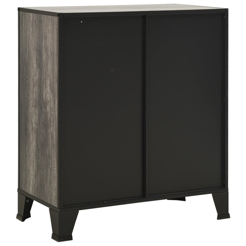 Ormarić za pohranu sivi 72 x 36 x 82 cm od metala i MDF-a