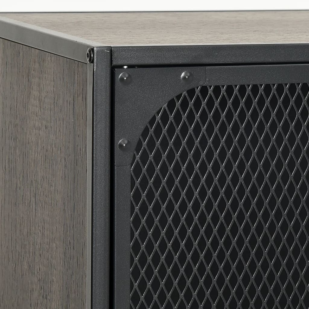 Ormarić za pohranu sivi 72 x 36 x 82 cm od metala i MDF-a