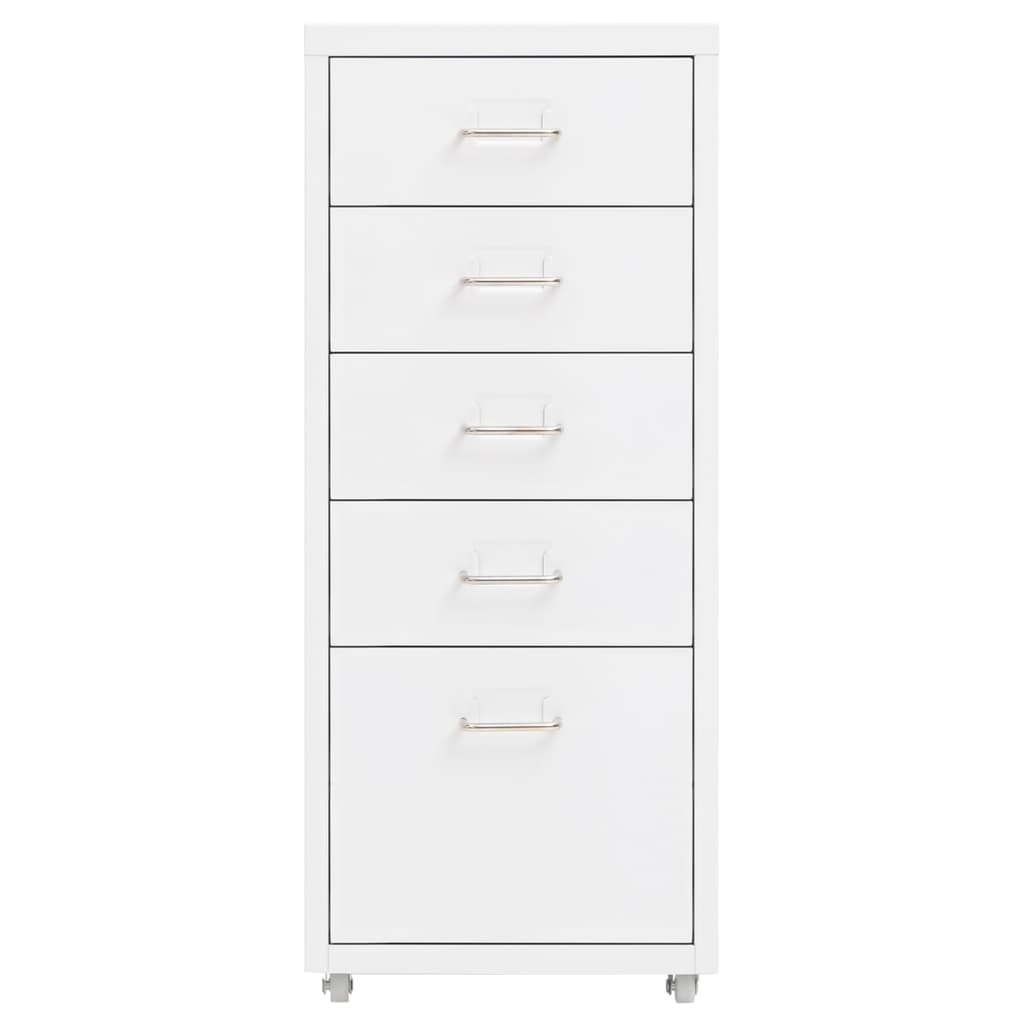 Mobilni ormarić za spise bijeli 28 x 41 x 69 cm metalni