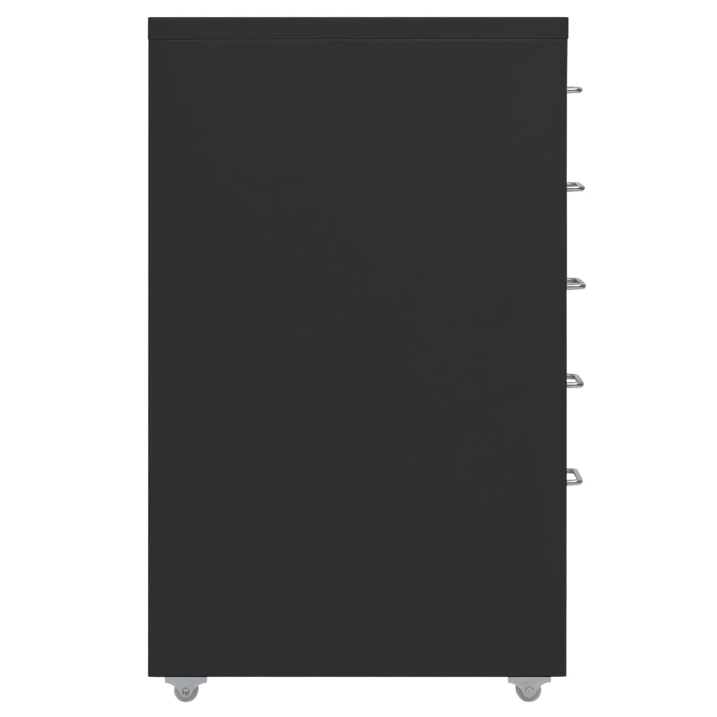 Mobilni ormarić za spise crni 28 x 41 x 69 cm metalni