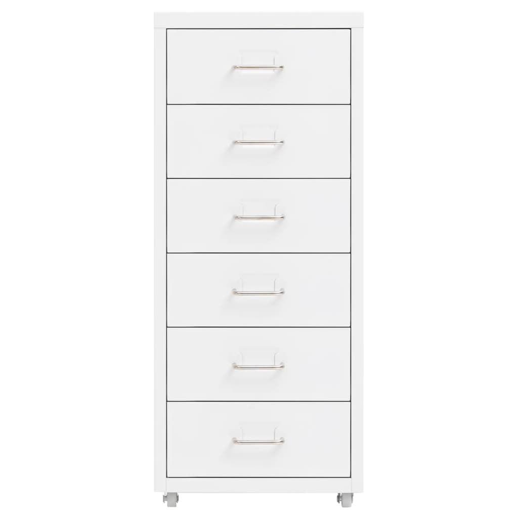 Mobilni ormarić za spise bijeli 28 x 41 x 69 cm metalni
