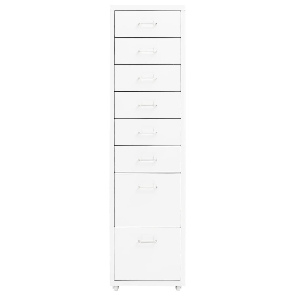 Mobilni ormarić za spise bijeli 28 x 41 x 109 cm metalni