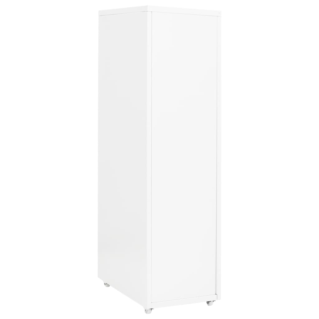 Mobilni ormarić za spise bijeli 28 x 41 x 109 cm metalni