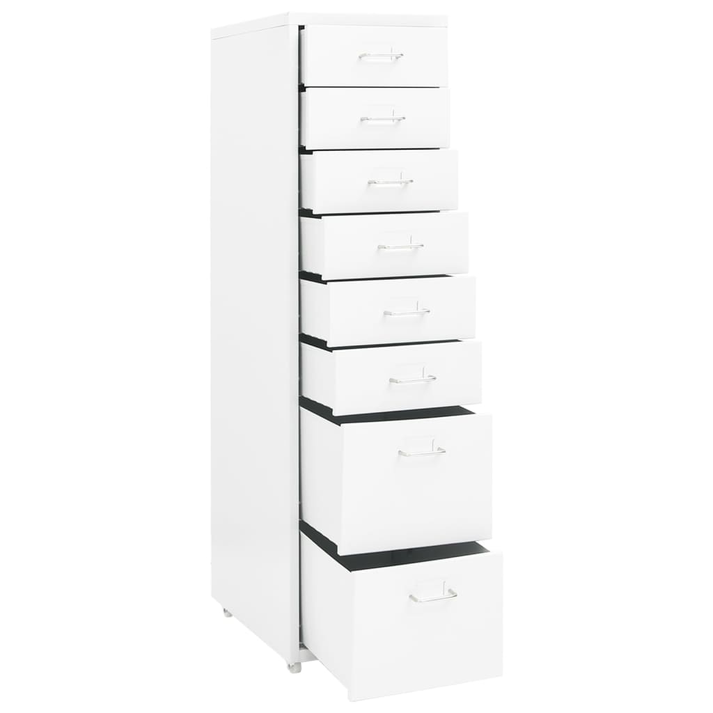 Mobilni ormarić za spise bijeli 28 x 41 x 109 cm metalni