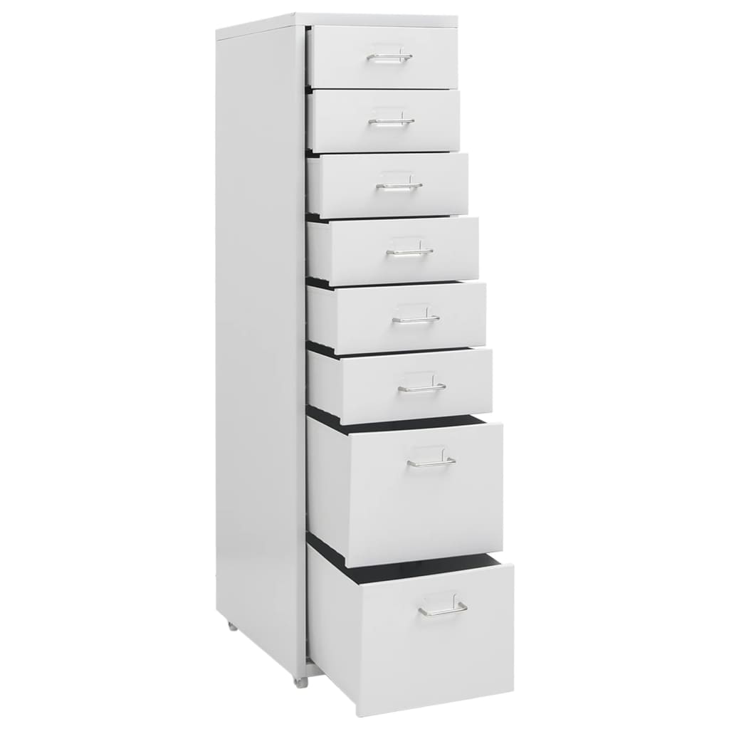 Mobilni ormarić za spise sivi 28 x 41 x 109 cm metalni