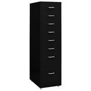 Mobilni ormarić za spise crni 28 x 41 x 109 cm metalni
