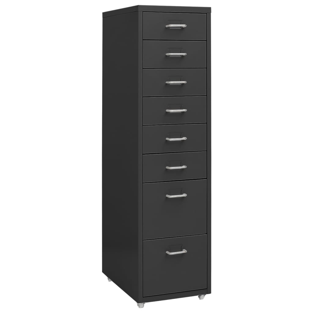 Mobilni ormarić za spise antracit 28 x 41 x 109 cm metalni