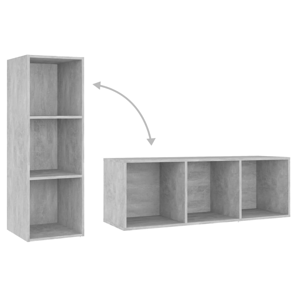 TV ormarići 2 kom boja betona 107x35x37 cm konstruiranog drva