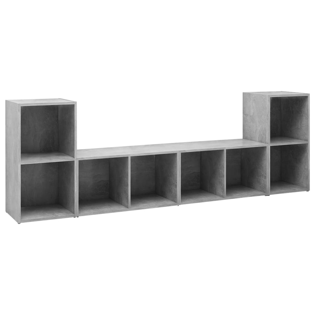 TV ormarići 4 kom boja betona 72x35x36,5 cm konstruirano drvo