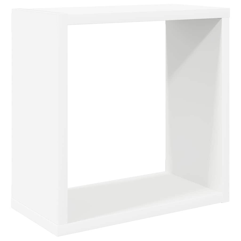 Kockaste zidne police 4 kom bijele 30 x 15 x 30 cm