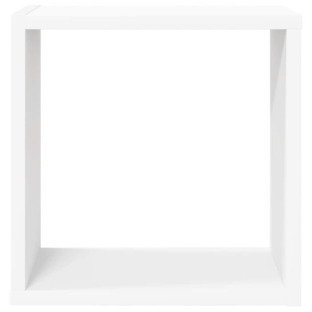 Kockaste zidne police 4 kom bijele 30 x 15 x 30 cm