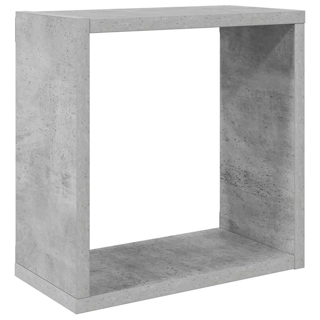 Kockaste zidne police 4 kom siva boja betona 30 x 15 x 30 cm