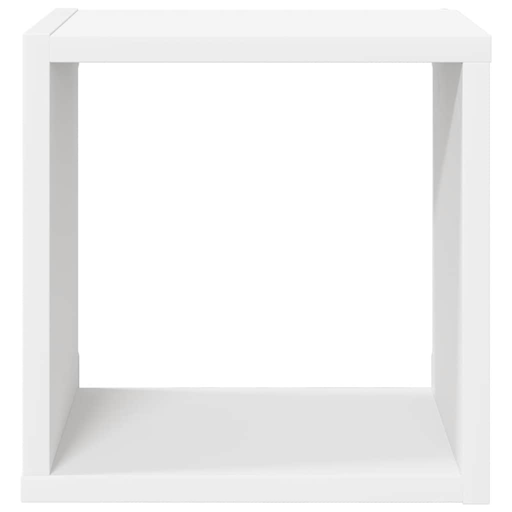 Kockaste zidne police 2 kom bijele 26 x 15 x 26 cm