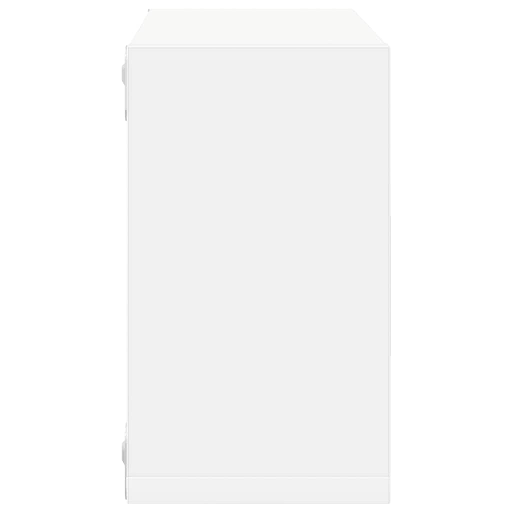 Kockaste zidne police 2 kom bijele 26 x 15 x 26 cm
