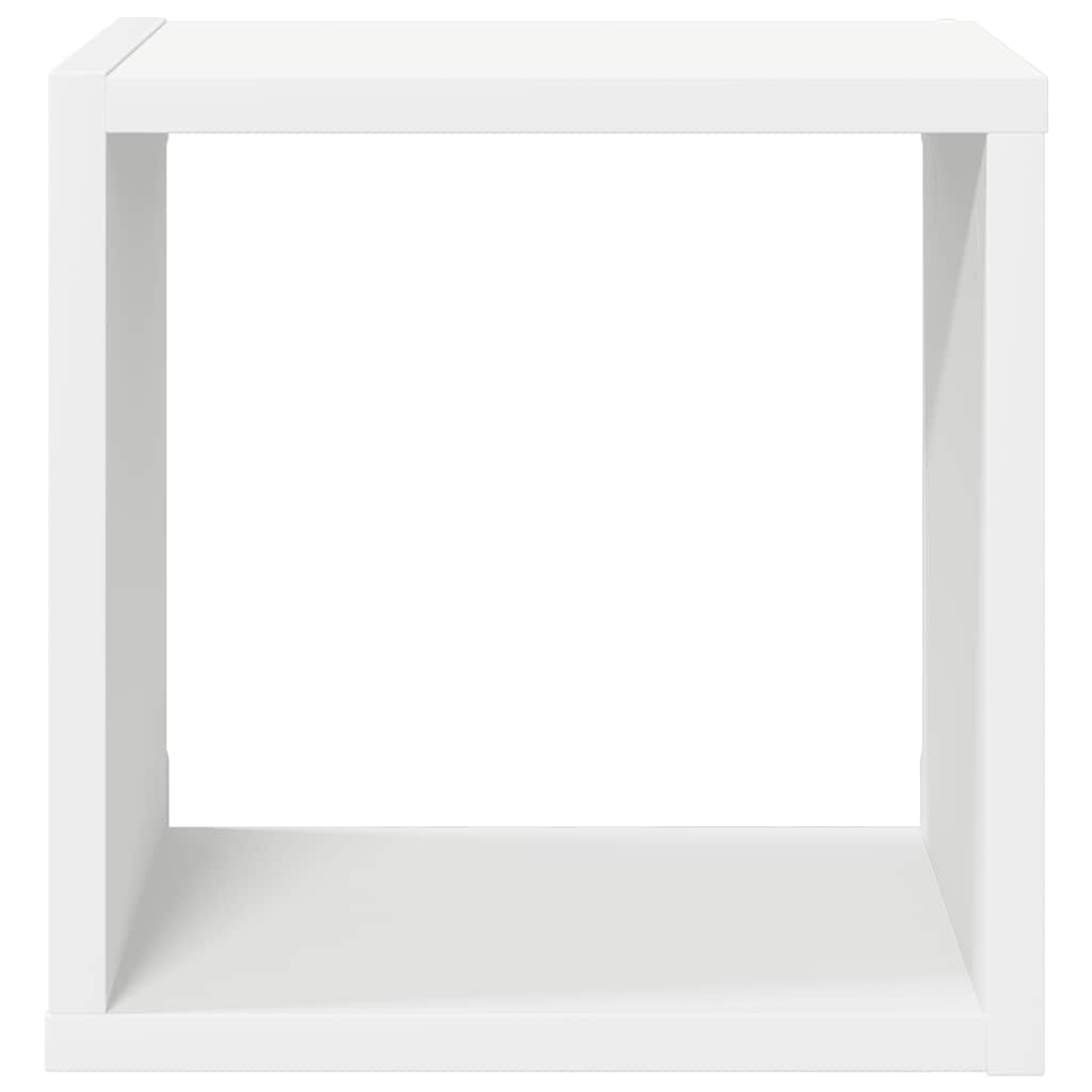 Kockaste zidne police 4 kom bijele 26 x 15 x 26 cm