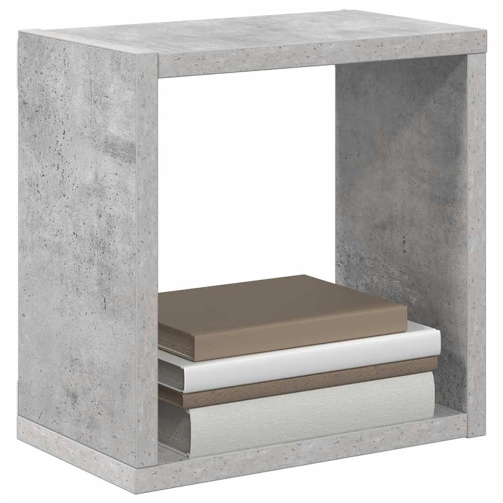 Kockaste zidne police 4 kom siva boja betona 26 x 15 x 26 cm