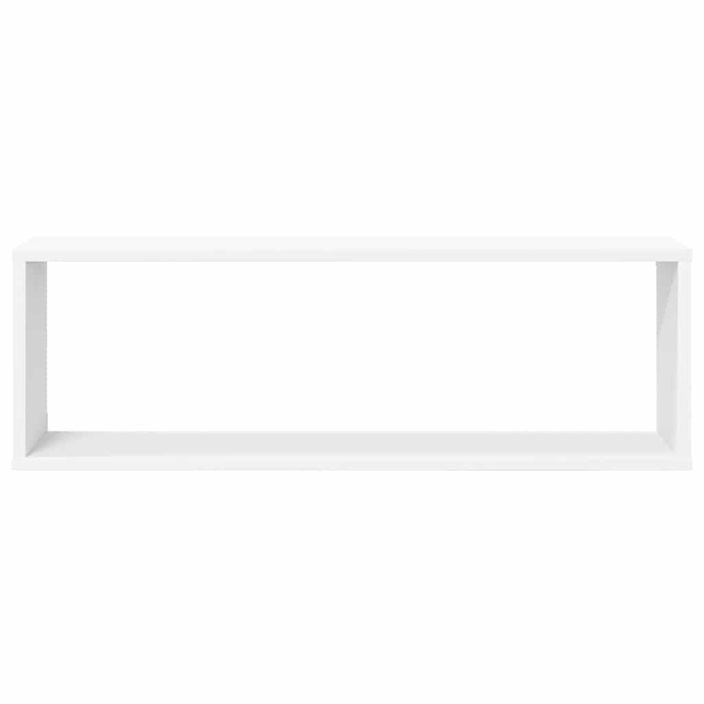 Kockaste zidne police 4 kom bijele 80 x 15 x 26,5 cm drvene