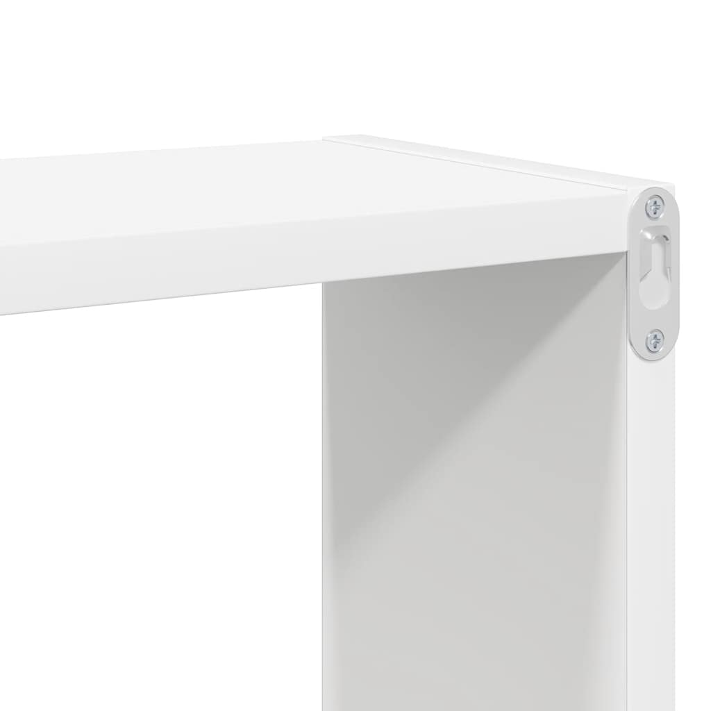 Kockaste zidne police 4 kom bijele 80 x 15 x 26,5 cm drvene